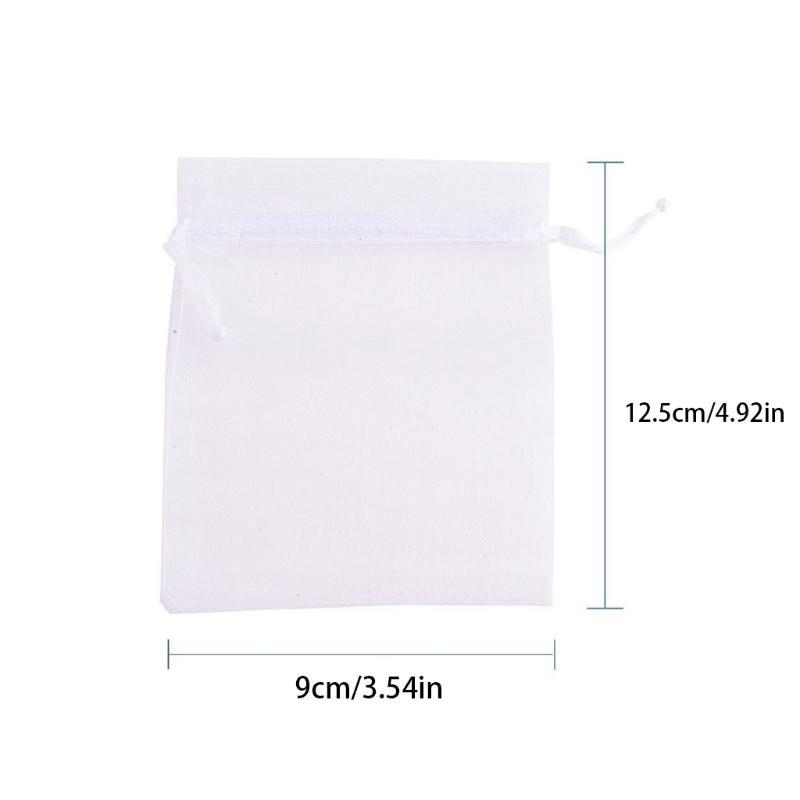 Set of 10 Practical Organza Gift Bag Storage Pouches for Jewelry and Supplies