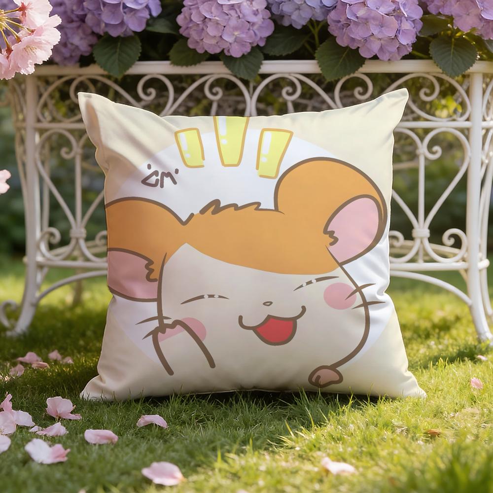 Süßer H-Hamtaro Kissenbezug Home & Auto Doppelszenen Kissenbezug: Wendbar für höchsten Tragekomfort