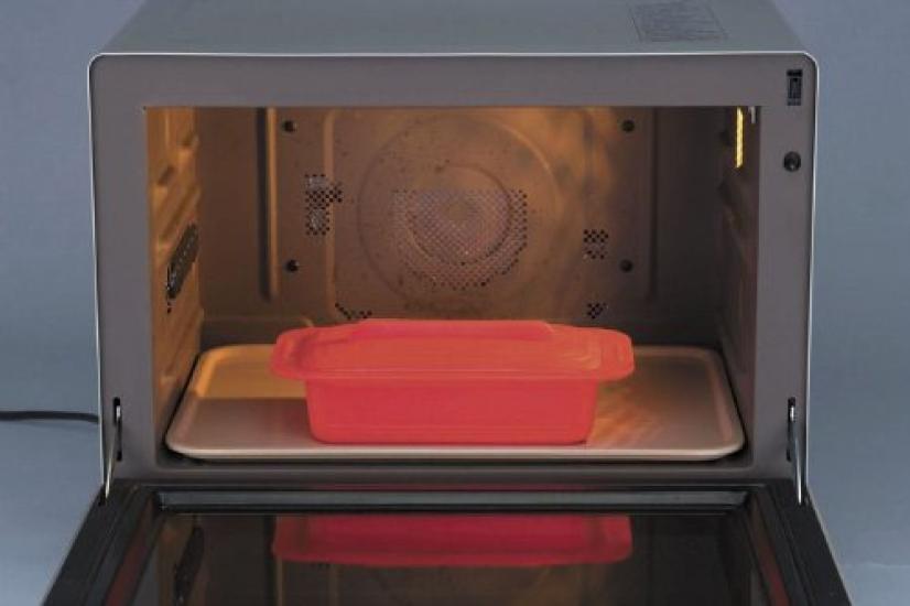 World Create ViV Silicone Steamer, Microwave Steamer, Quattro Paprika Red 59622