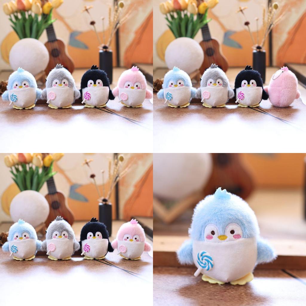 Cute Penguin Plush Doll With Pp Cotton Filling For Bag And Keyring Use