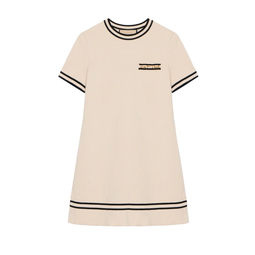 Gucci Short Sleeved Dress Women's White 650387-XKBNZ-9087