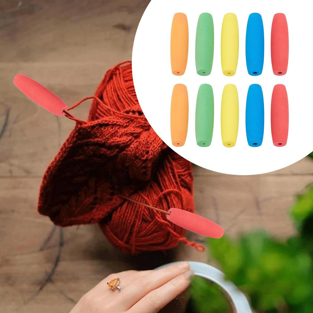10PCS Ergonomic Crochet Handle Set EVA Crochet Hooks Anti-Slip Soft Foam Handle Kitchen Pencil Grip Tube For 2mm-8mm Hooks
