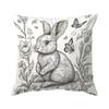 1 Pc Easter Day Cushion Cover Retro Bunny Pillow Cover Easter Rabbit Pillowcase Home Decorative Throw Pillow Case 45X45Cm