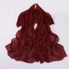 High Quality Chiffon Long Scarf With Heart Star Rhinestone Ethnic Headscarf