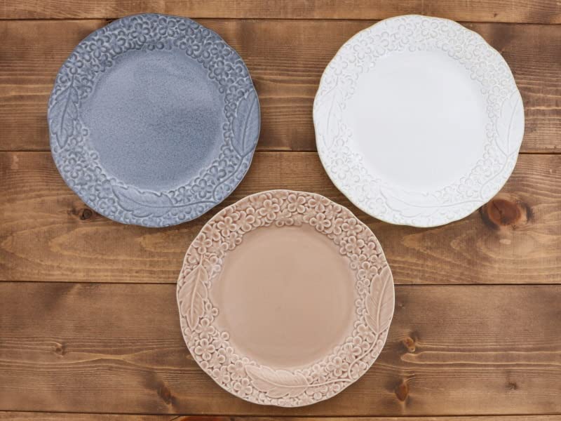 Tableware East Plate M 22cm Bouquet Blue Gray