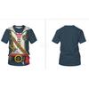 Summer Round Neck 3D American Flag Print Top Fashionable Casual Short Sleeved Men's T-shirts