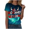 Women Casual Pullover T Shirt Crew Neck Short Sleeve Letter Print Top for Everyday Wear Lightweight Soft Fabric