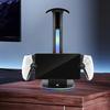RGB Charging Dock Station with 2 USB 2.0 Ports Headphones Stand Console Charger Stand Base for PS5 Portal for PlayStation Portal