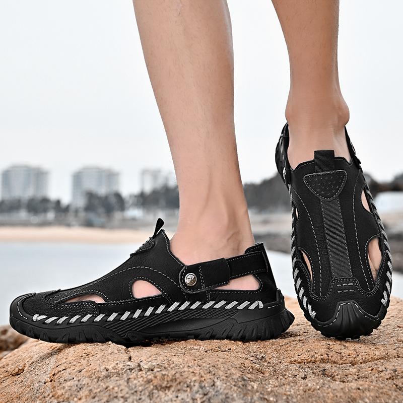 Summer hot selling men's baotou sandals Handmade sandals Non-Slip Beach Comfortable and breathable Leisure Travel shoes