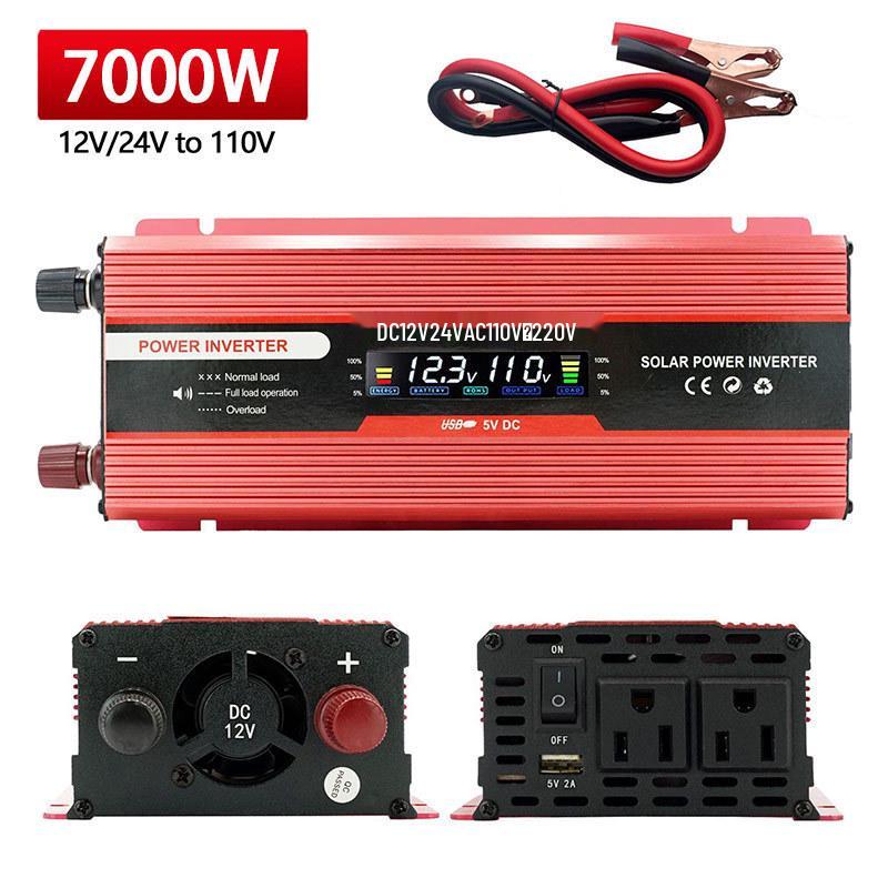 4000W Digital Car Power Inverter 12V/24V to 110V/220V