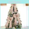 Soft Textured Beige Bow Christmas Ornaments For Stunning Holiday Tree Decor