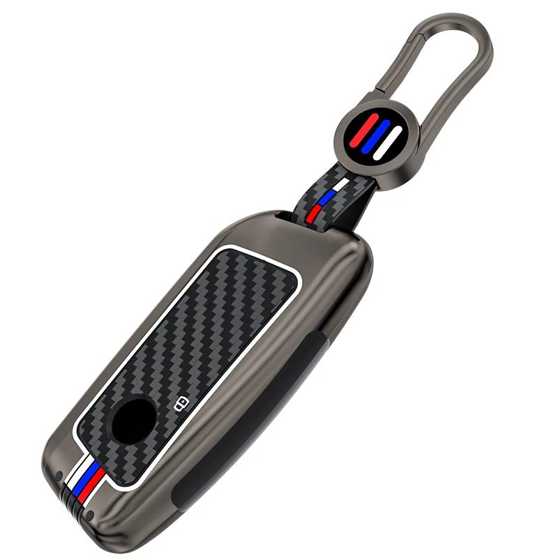 Car Zinc Alloy Key Case Cover Holder For BMW Energy Ix XM I7 X7 7 Series Smart Remote Key Protective Shell Accessories 2023