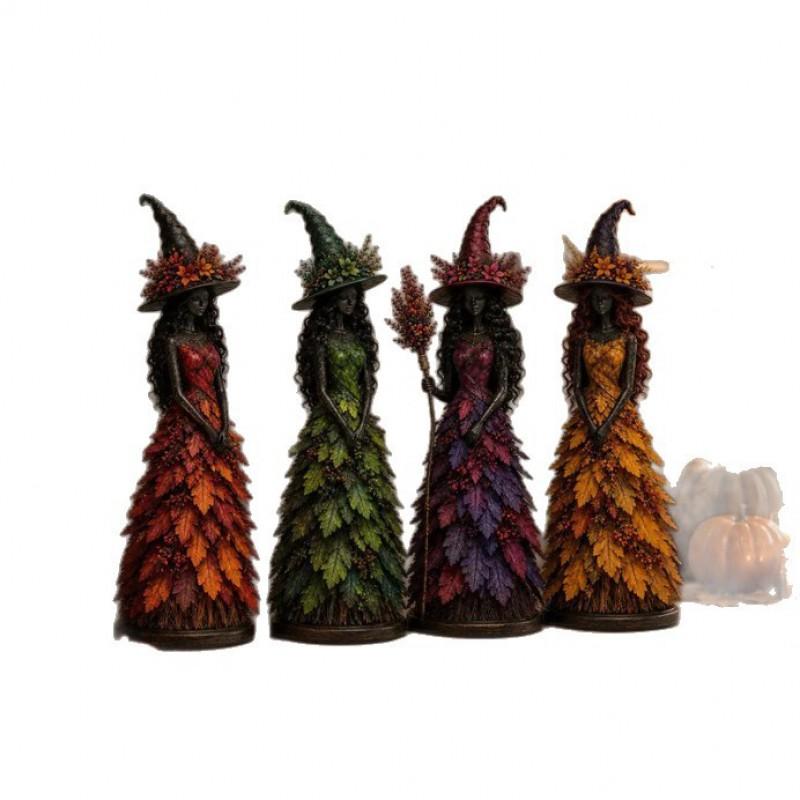 Enchanted Witch Figurine Decorative Statue Home Halloween Gift