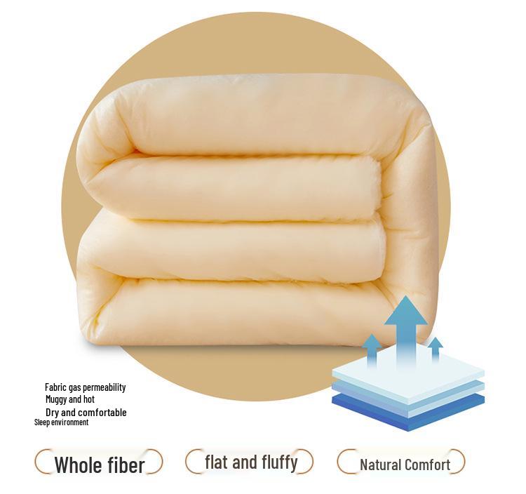 Thickened Soy Fiber and Cotton Quilt for Autumn/Winter - Warm, Washable Bedding for Single/Double Beds