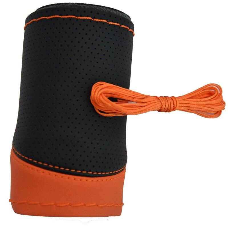 38Cm Universal Hand Sewn Steering Wheel Cover Super Fiber Leather Handle Cover Automobiles Interior Accessories