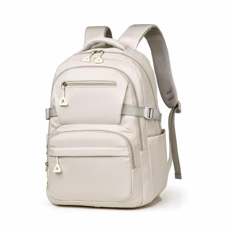 Backpack Large Capacity Simple Student Backpack Junior High School Student Leisure School Bag Double Back