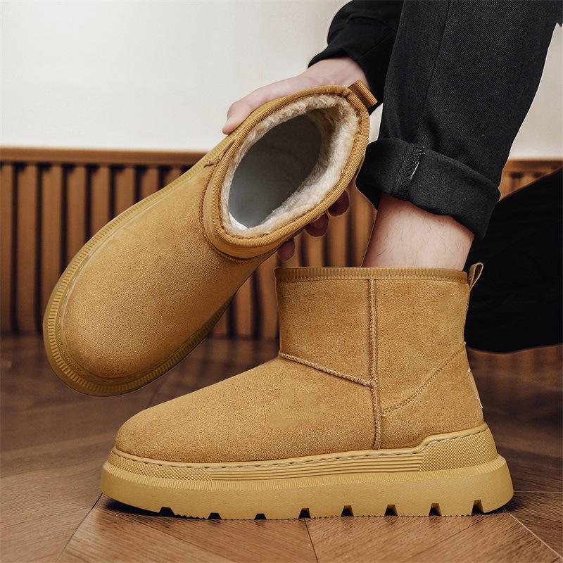 Snow boots winter new thick-soled advanced velvet warm and cold-proof thickened cotton shoes