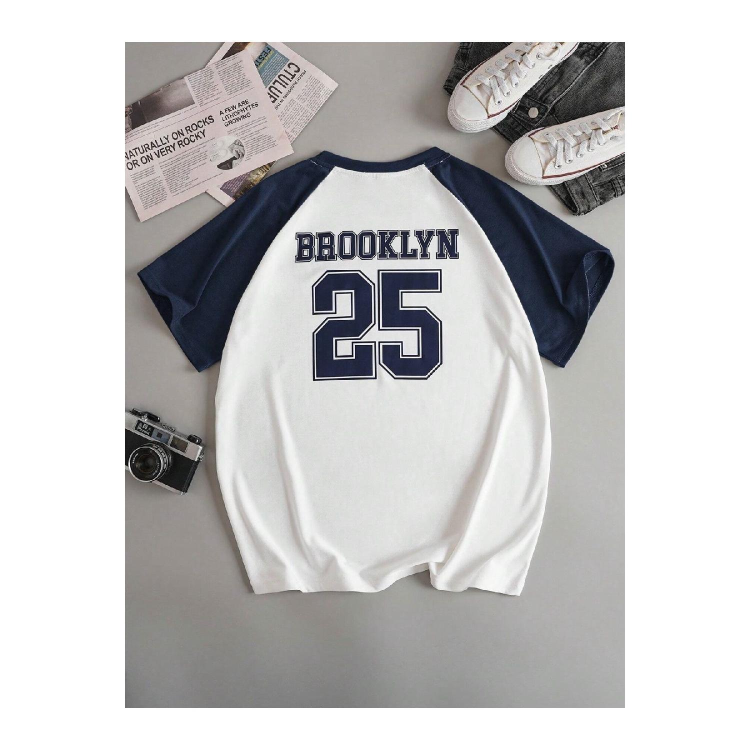 

Футболка оверсайз с рукавами реглан унисекс Brooklyn 25 с принтом S