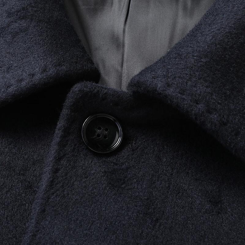 DIBINZE Men's Winter Executive Lapel Wool Blend Overcoat