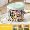 Multifunctional Storage Stool, Kids Plush Toy Sitting Stool, Transparent Storage Stool, Plastic Doll Storage Box