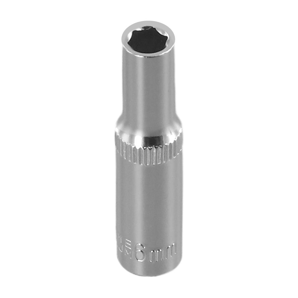 1/1 Inch Drive Deep Socket Adapter 1mm-11mm Chrome Vanadium Steel Hex Socket Wrench Head For Ratchet Driver Silver 11mm Length