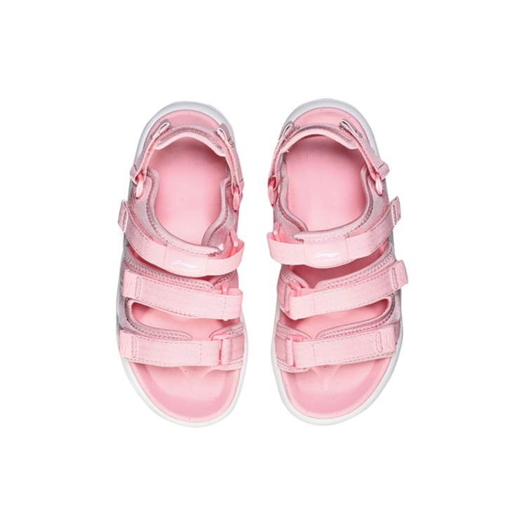 Li Ning Sports Fashion Collection Breathable Lightweight Trendy Sports Sandals Women's Light Pink AGUN012-5