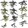 Assembled Building Block Minifigures Accessories Weapon Piece Mountain Cannon Maxine Quadruple Machine Gun Model Howitzer Military Toy