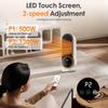 1200 W PTC Ceramic Fan Heater with 2 Temperature Settings & Timer, Anti-Overheating and Anti-Tilt Protection for Office, Bedroom
