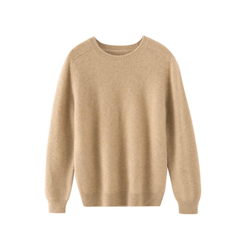 Women's Cashmere Saddle Shoulder Sweater - Thick Autumn/Winter Pullover