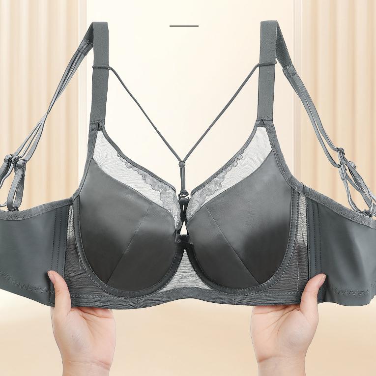 Underwear Women's Adjustable Bra Top Support Sexy Thin Bra No Steel Rim Large Bra
