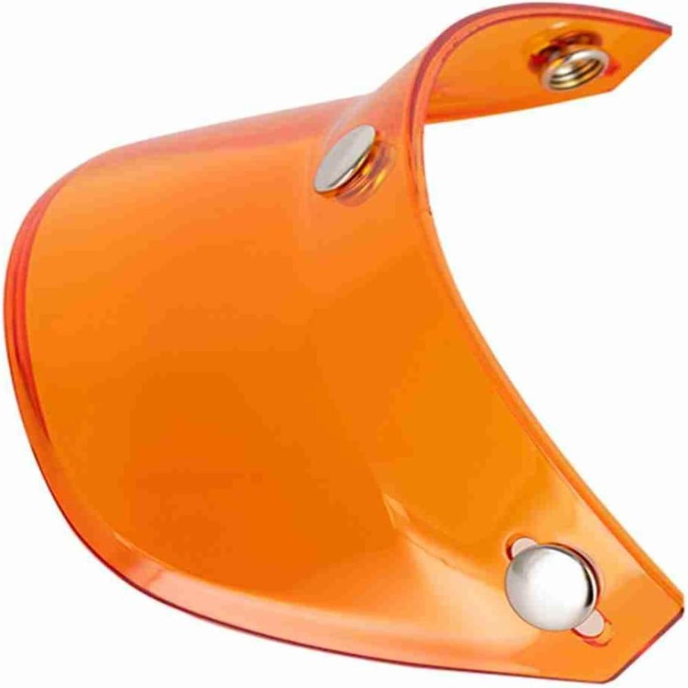 Motorradhelm Visier mit 3 Druckknöpfen, Flip-Up-Stil, Offene Gesichtsmaske, Für 3/4 Helme