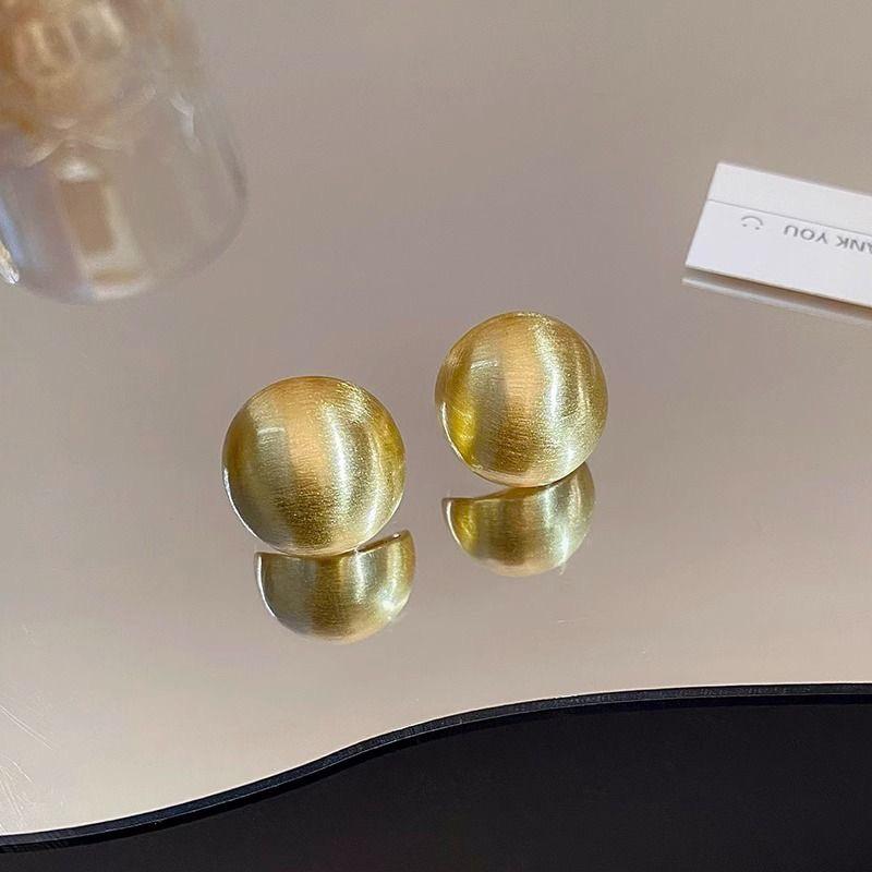 Vintage Matte Brushed Earrings for Women Korean Fashion Geometric Cross Stud Earrings Jewelry Party Accessories Gifts