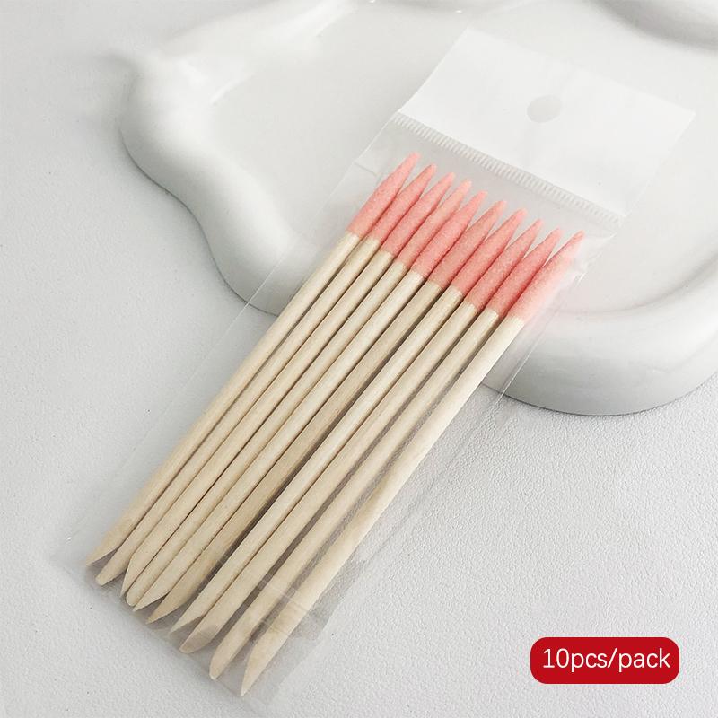 

10Pcs Wooden Double Headed Polishing Stick Nail Seam Cleaning Nail Tool Precise Sanding Sticks помаранчевий