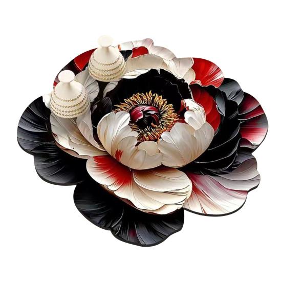 Yousheng 3D Dish Drying Mat Absorbent Kitchen Drying Mat Floral Reusable Washable Dish Drying Pad Non-slip Dish Rack Mats for Kitchen Counter