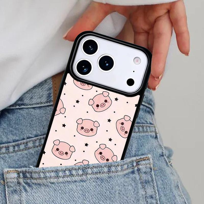Pig Cute Phone Case for iPhone 17ProMax 12 13 14 15 16e 17 Pro Max Plus Air Cover