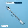 Stainless Steel Medicinal Spoon Ladle Double-ended Experiment Pharmacy Lab Use Reagents Sample Spatula Weighing Spoon