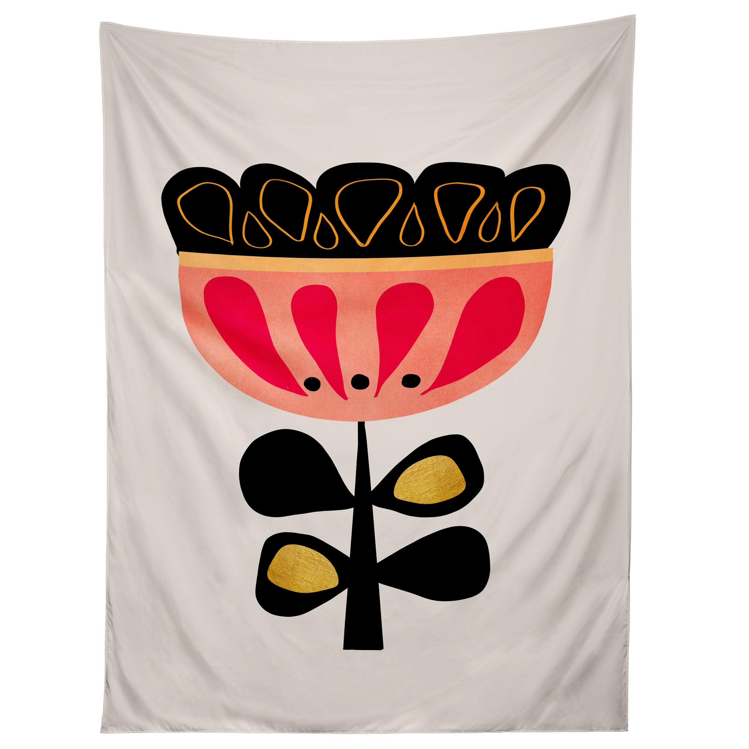 MINIMAL FLOWER 01 tapestry 75x100
