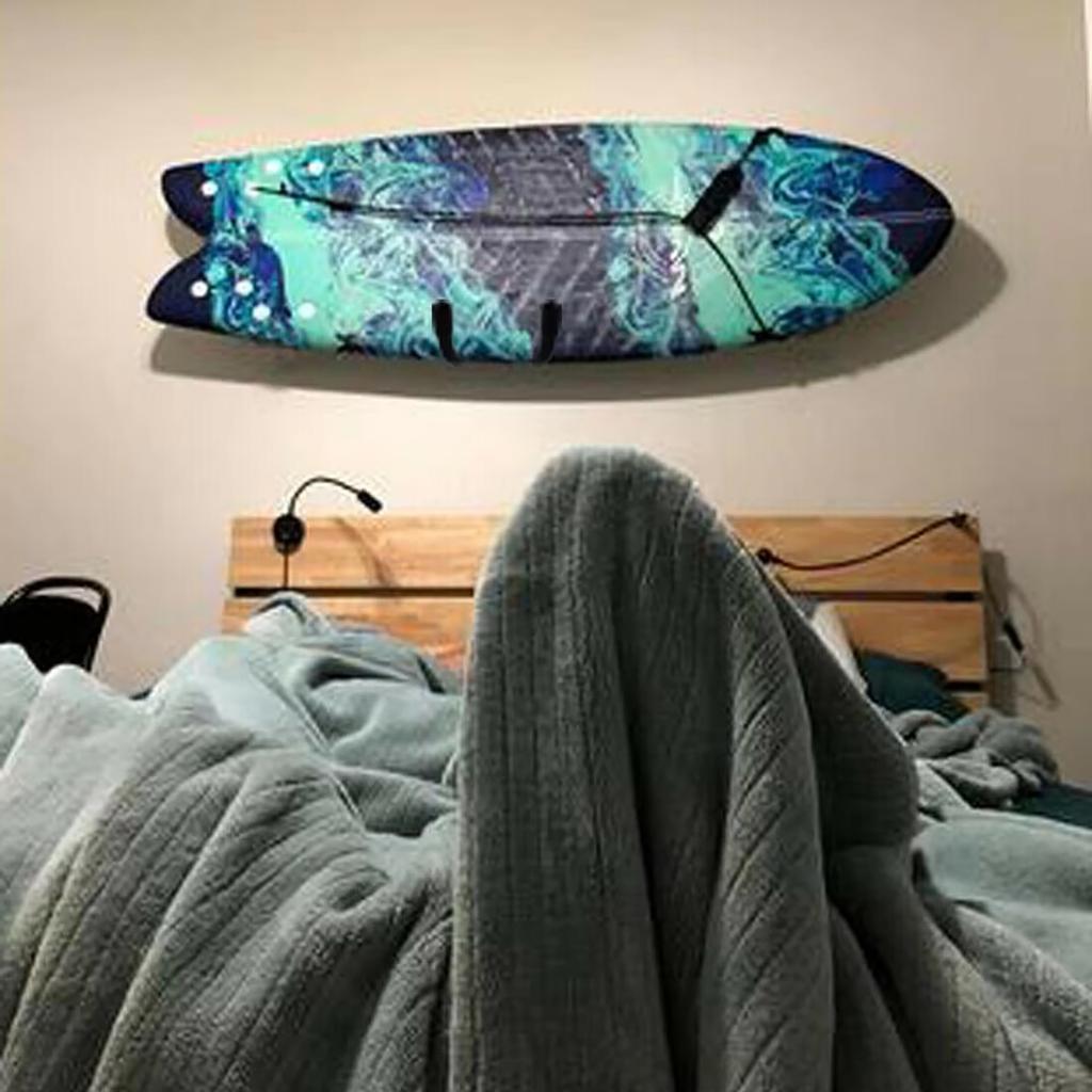 Space Saving Wall Mounted Surfboard Rack Multifunctional Wall Mount Surfboard Holder Bracket Wall Surfboard Hanger Hook
