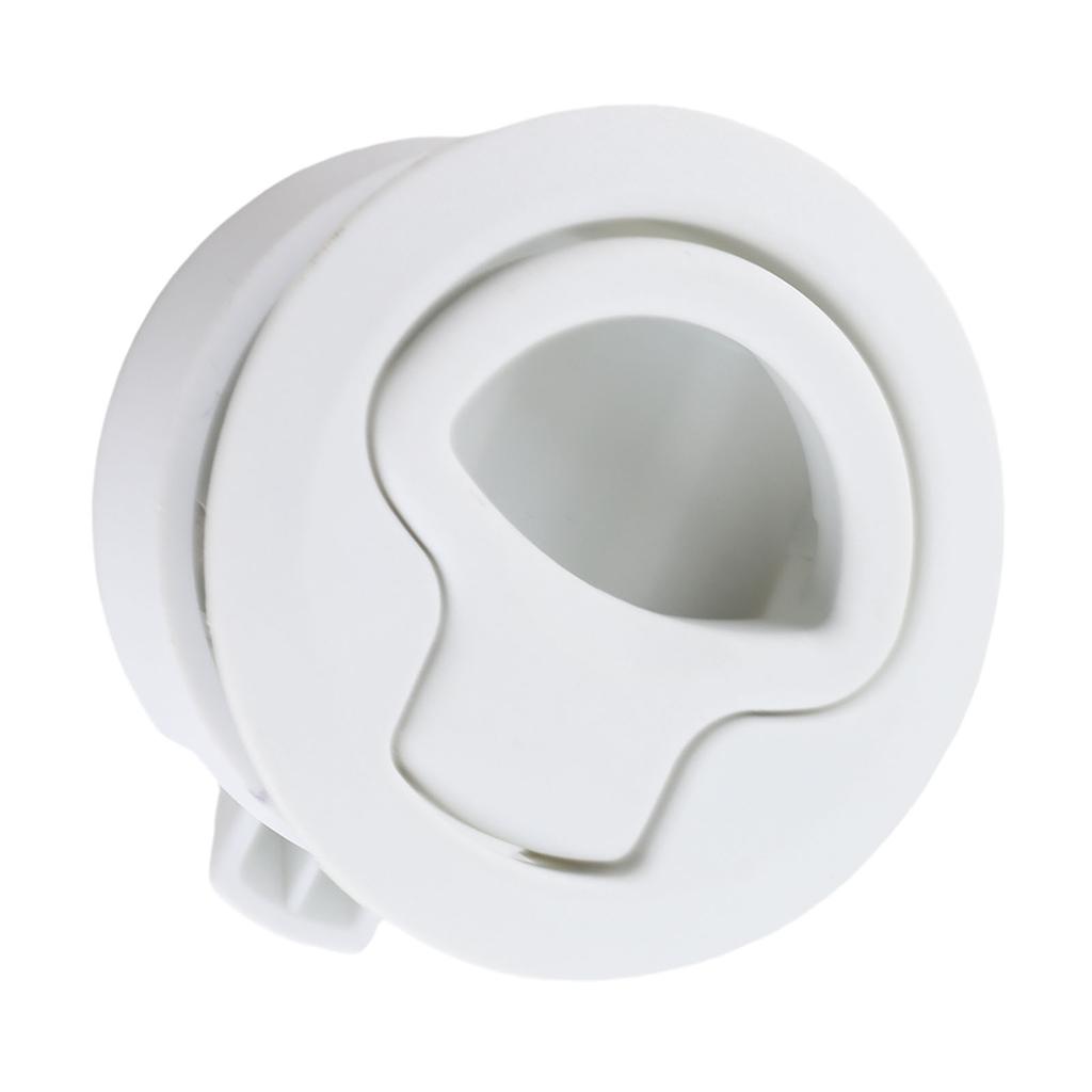 Plastic Flush Pull Hatch Latch Slam Latch for RV Marine Boat RV White