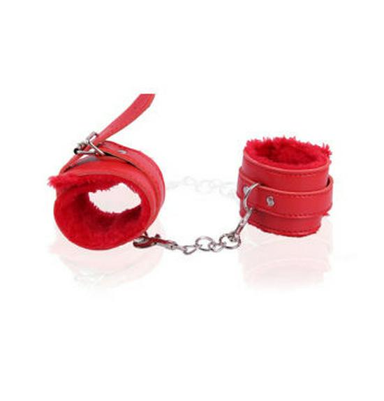Glossy PU Leather Handcuffs/Anklets - Adult Couples Toy