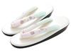 Urethane Gradient Embroidered Synthetic Free Total Length for Japanese [SAKIKU-EN] Sole, Color, Thong, Leather, Size, Approx. 24.0cm, Women's Sandals,