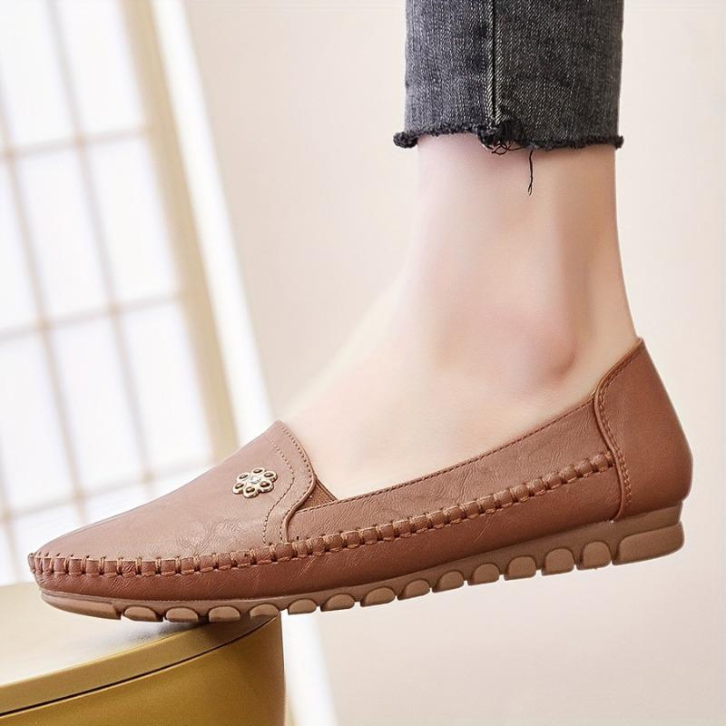 Plus Size Stitching Laser Women's Flat Loafers