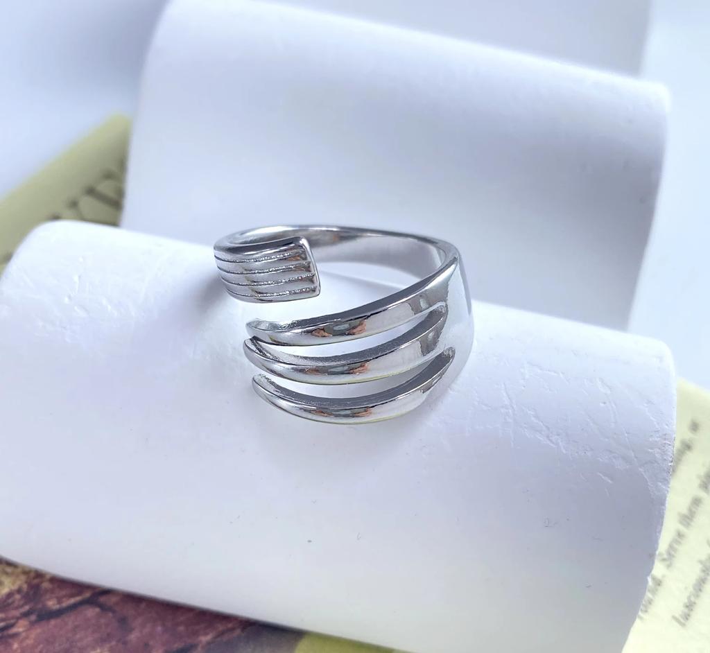 PANJBJ 925 Silver Stars Ring For Women Blue Crystal Opening Sweet Romance Irregular Versatile Jewelry Gift