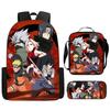3Pcs Set NARUTO Kids School Backpack With Lunch Bag&Pencil Case,Lightweight&Durable,Cartoon School Bags For Ages 6-11 Boys&Girls