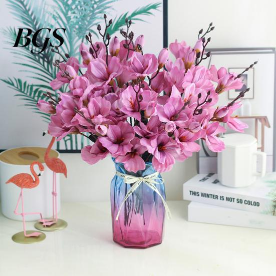 Fake Flower 1 Bundle Artificial Gladiolus Landscaping Table Top Ornaments Faux Bouquet Silk Living Room Simulation Plant for Garden