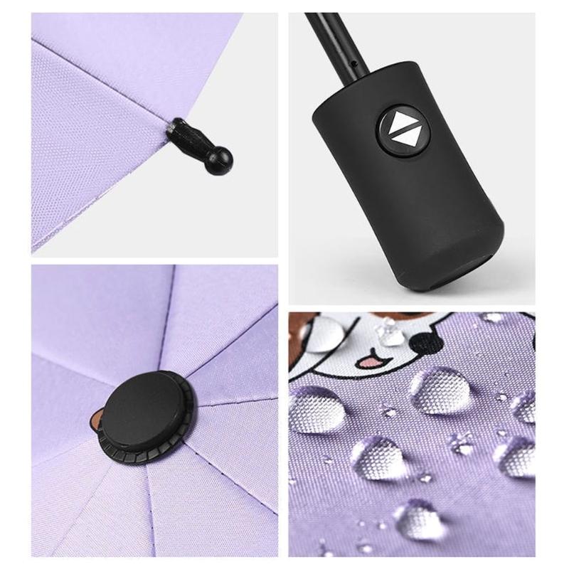Auto Open Close Sun Umbrella Layer Pongee Fabric For Rainy Weather And Travel