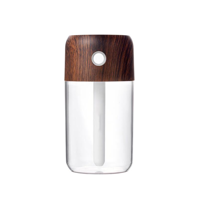 Miling Portable USB Wood Grain Humidifier with LED Night Light