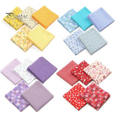 5 ks 50x50cm květinový tečkovaný potisk Bavlněná látka Patchwork DIY šicí quiltovací látka