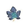 2024 New Enamel Maple Leaf Brooches for Women Fashion Full of Rhinestone Metal Casual Office Brooch Pin Party Wedding Gift