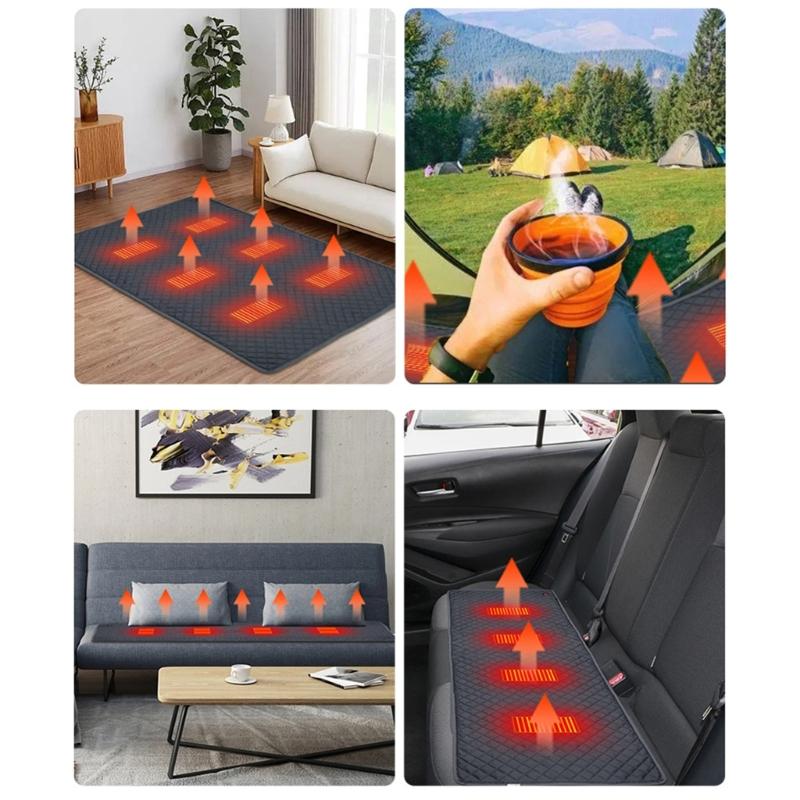 USB Heated Blanket Heated Sleep Bag Liner Camping Heated Sleep Bag Pad Outdoor USB Heating Sleep Mat Enduring